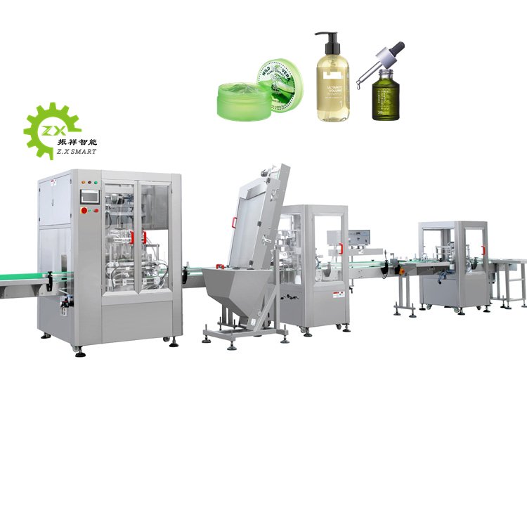 ZXSMART Chemicals Hand Soap Detergent Liquid Filling Machine Automatic Multi Function Daily Toilet Paper Production Line 6 Heads