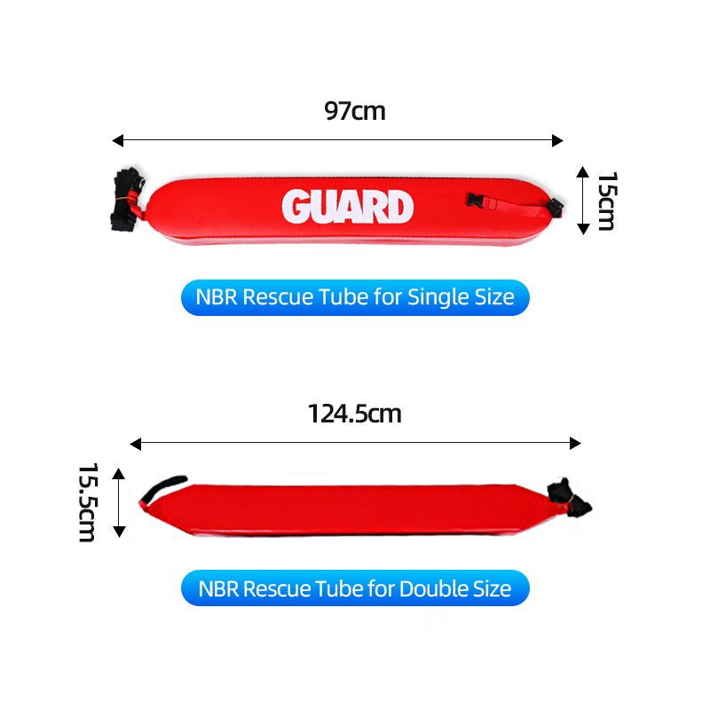 Factory supply cheap water safety rescue equipment NBR Red Lifeguard rescue float rod buoy tube for adult