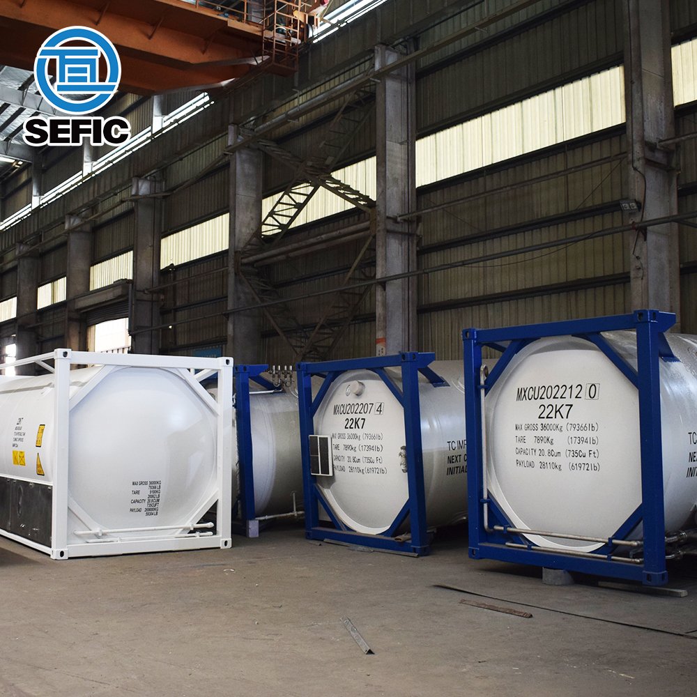 GB Standard 20ft T75 Cryogenic Tank Container Lox/Lin/Lar/Lco2/Lng For Saudi Arabia