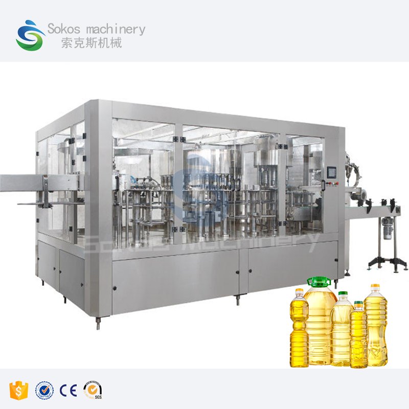 Automatic PET bottle olive oil filling machine / cooking oil bottling plant / vegetable oil