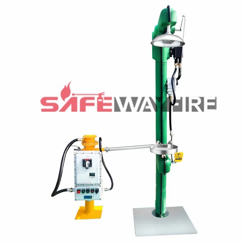 hot sale First-Aid Devices stainless steel safety eyewash station with foot control for Eye Cleansing