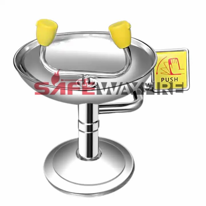 hot sale First-Aid Devices stainless steel safety eyewash station with foot control for Eye Cleansing