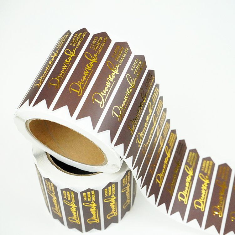 custom self adhesive gold foil hot stamping bottle label sticker bottle cap seal sticker tamper seal sticker