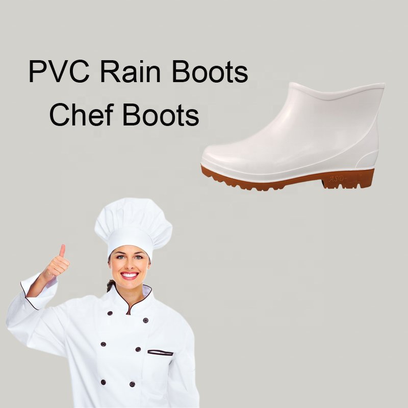 100% Pure Pvc For Men And Women Breathable Gumboots White Chemical Protective Boots Acid And Alkali Resistant Chef Shoes