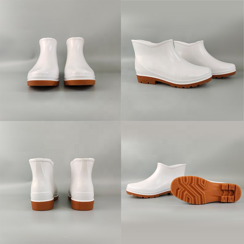 100% Pure Pvc For Men And Women Breathable Gumboots White Chemical Protective Boots Acid And Alkali Resistant Chef Shoes