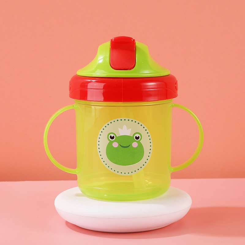 200ml Cartoon Leak Proof Silicone Baby Feeding Water Sippy Baby PP Cup Training Cup Learning Cup