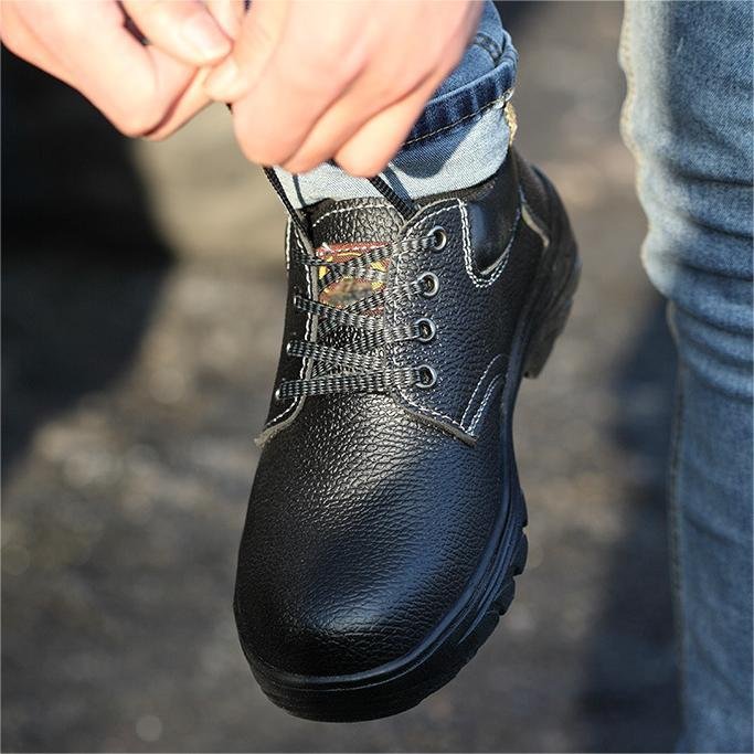 Safety Water Proof Anti Slip Work Shoes Iron Toe Puncture Resistant Men Industry Steel Toe Safety Shoes For Africa Dubai Market