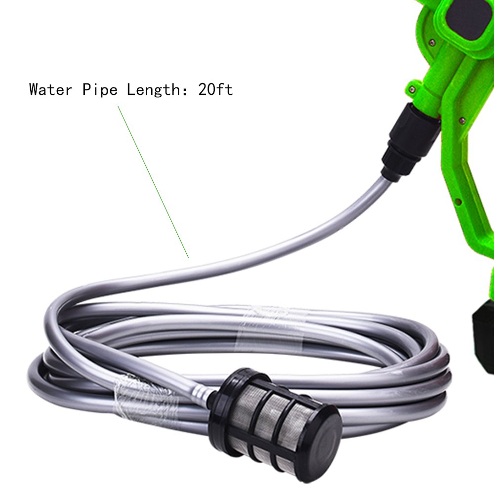 POWERTEC 20V Cordless Pressure Washer Portable Cordless Car Wash Dirty Cleaning Water Gun Machine