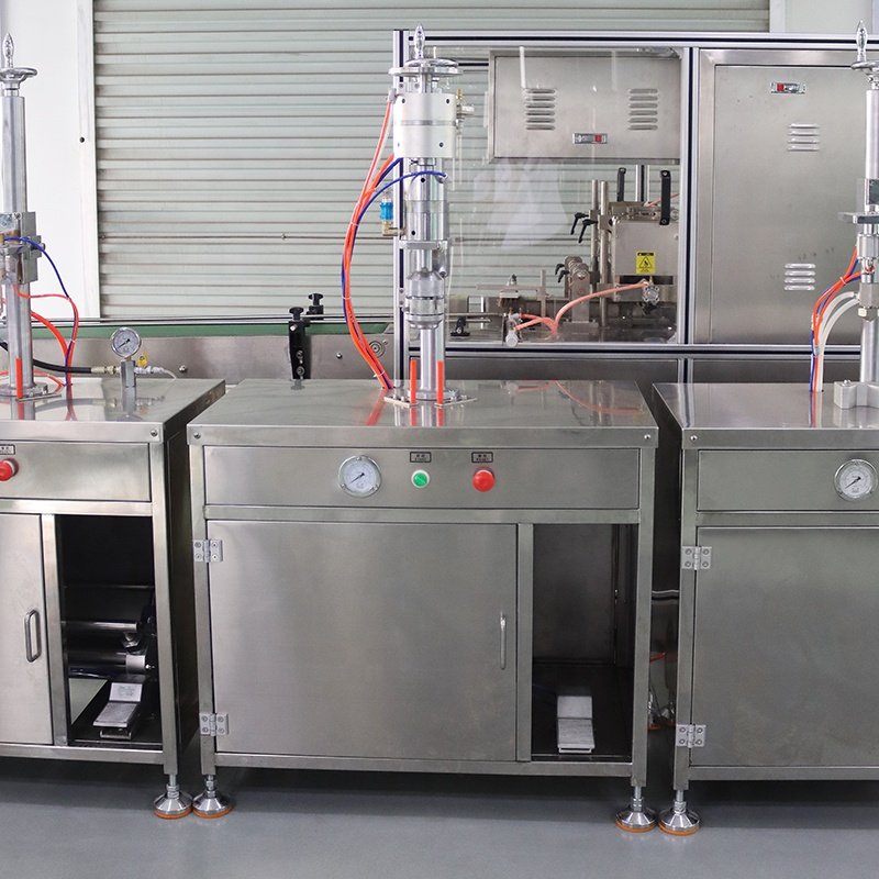 Aerosol Can Making Machine Production Line Sunblock Spray/nitrogen Gas/butane Gas Filling Machine 3 Machine Stainless Steel