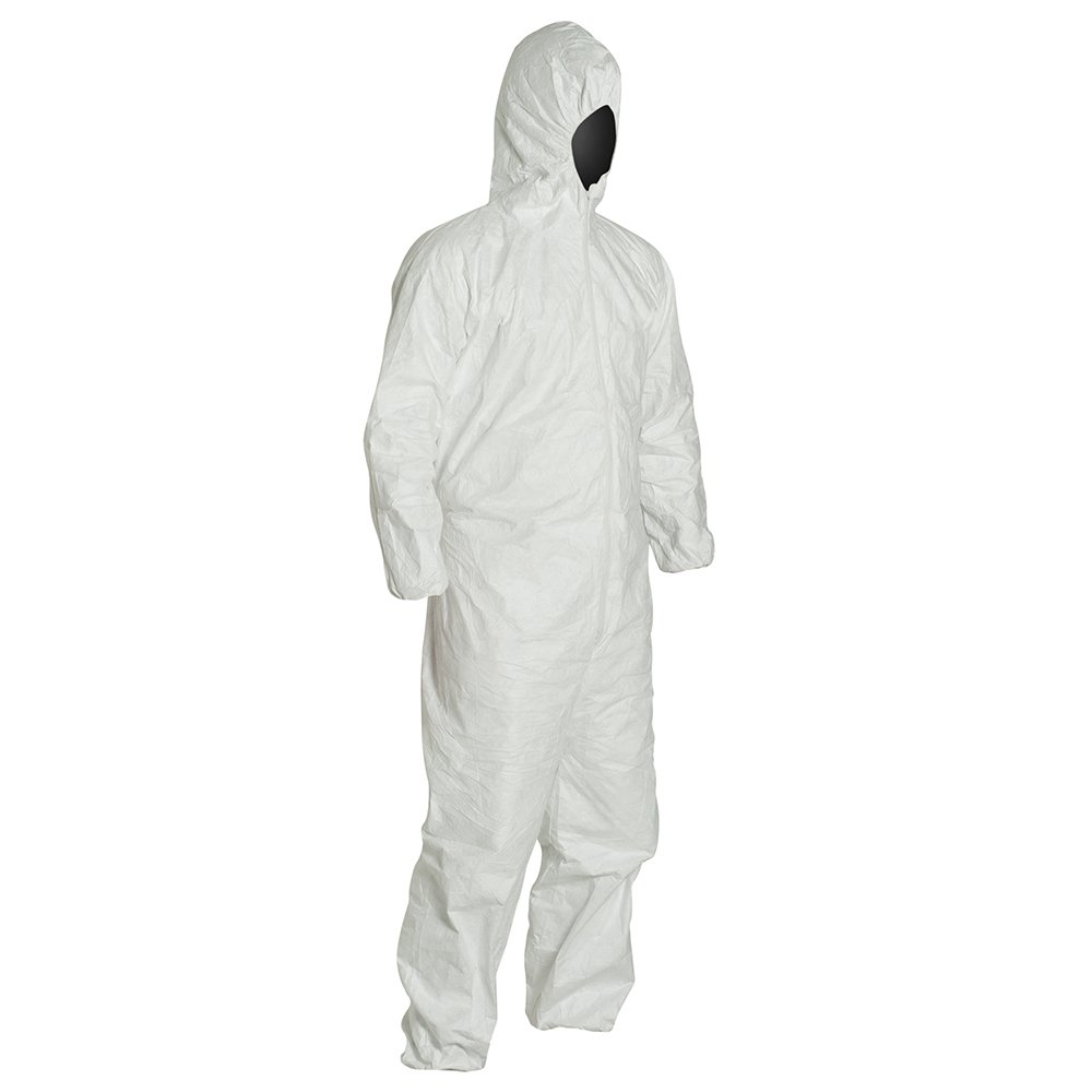 White Color Hooded Waterproof Clothing Safety Hazmat Suit SF Micro-porous Type 5 6 Disposable coveralls
