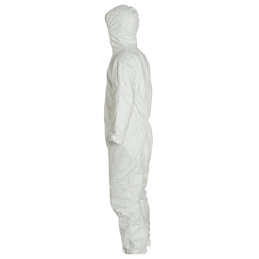 White Color Hooded Waterproof Clothing Safety Hazmat Suit SF Micro-porous Type 5 6 Disposable coveralls