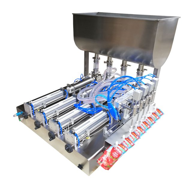 2/4/6/8/10 nozzle quantitative self-supporting suction bag filling machine paste liquid bottle automatic canning machine