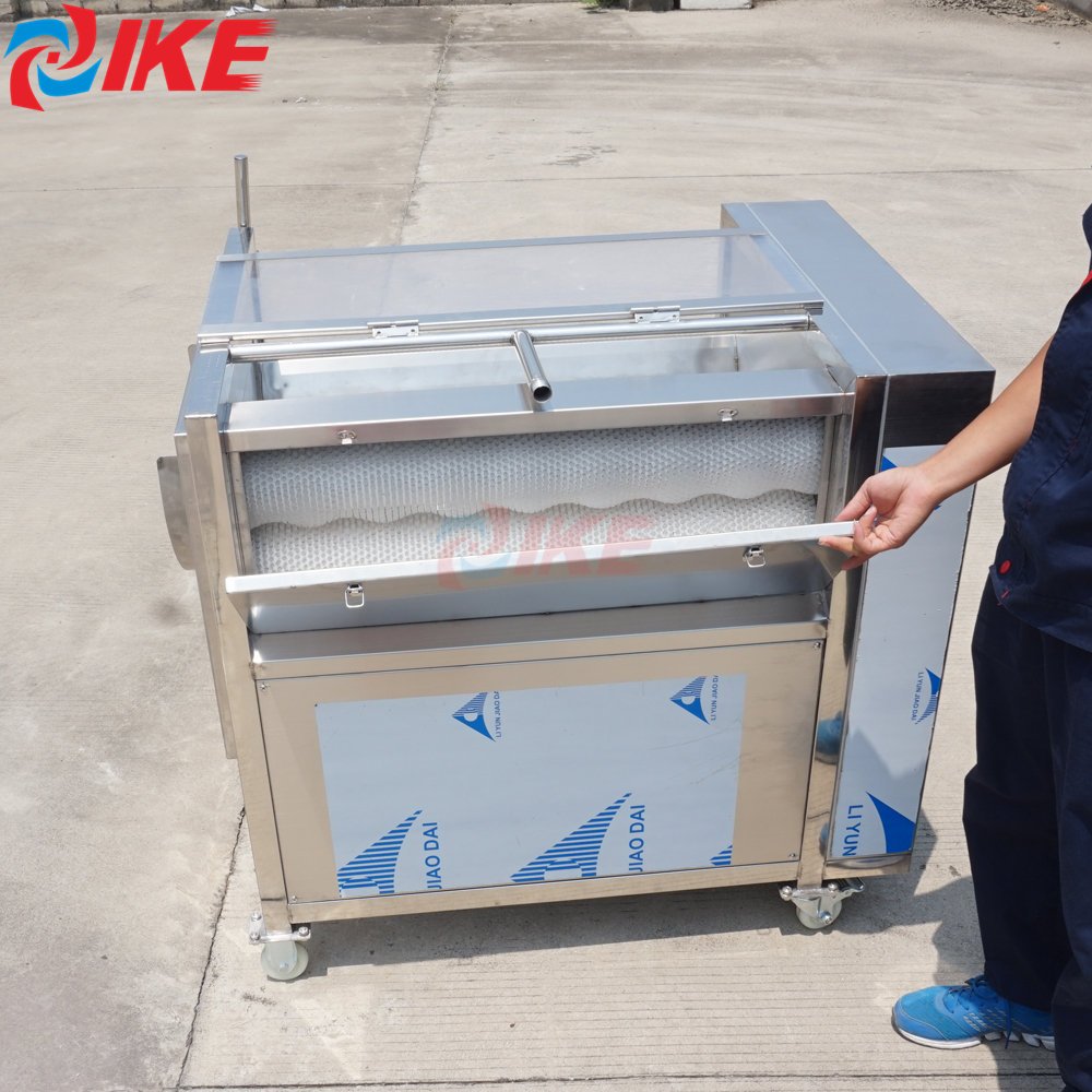 Electric Brush Roller Washing Polishing Carrot Potato Peeler Machine IKE Provided Vegetable Fruit Washer