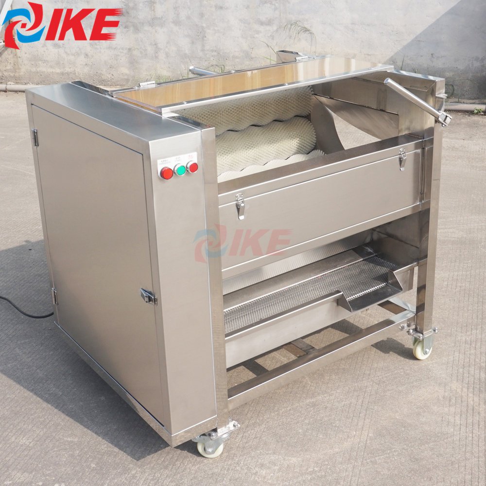 Electric Brush Roller Washing Polishing Carrot Potato Peeler Machine IKE Provided Vegetable Fruit Washer