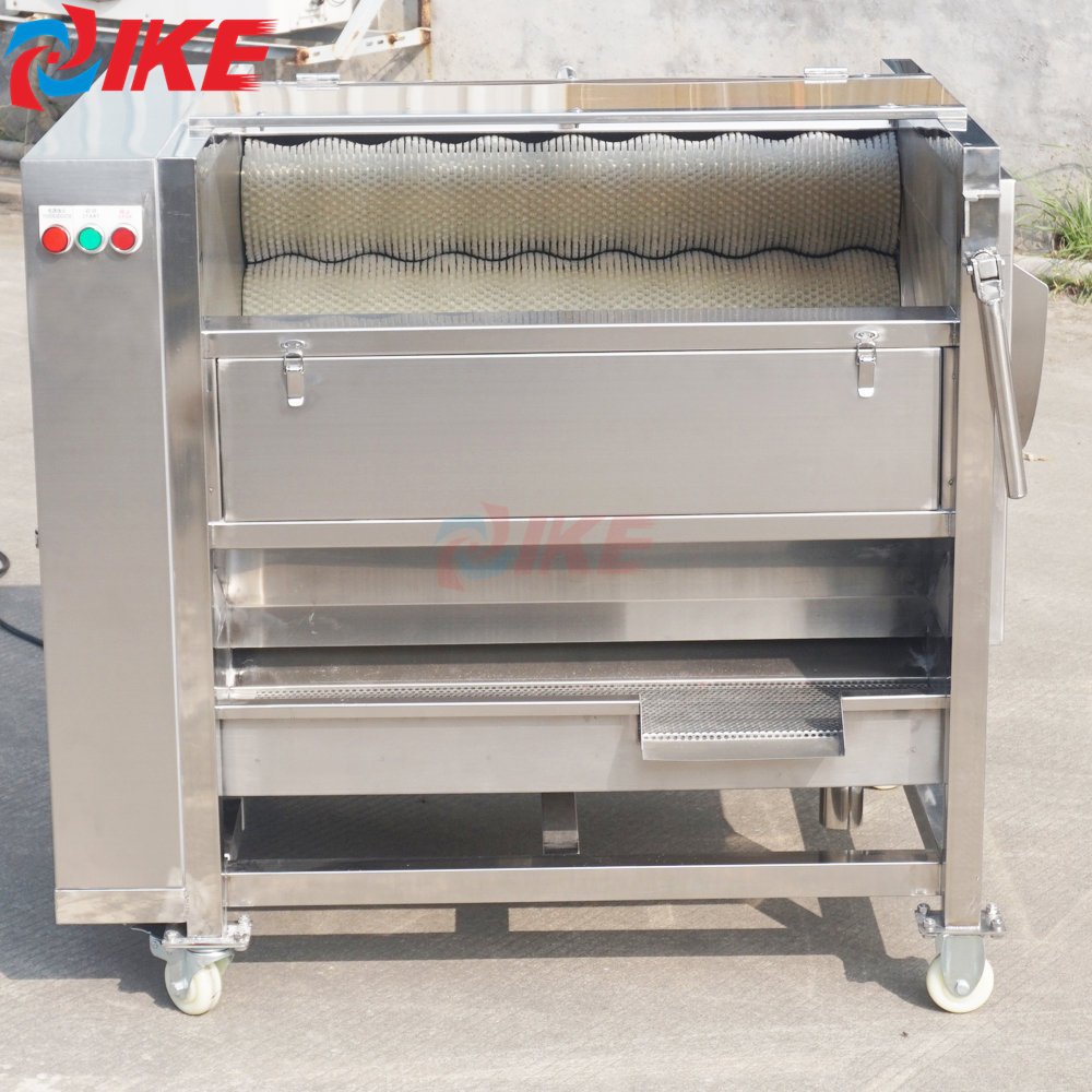 Electric Brush Roller Washing Polishing Carrot Potato Peeler Machine IKE Provided Vegetable Fruit Washer