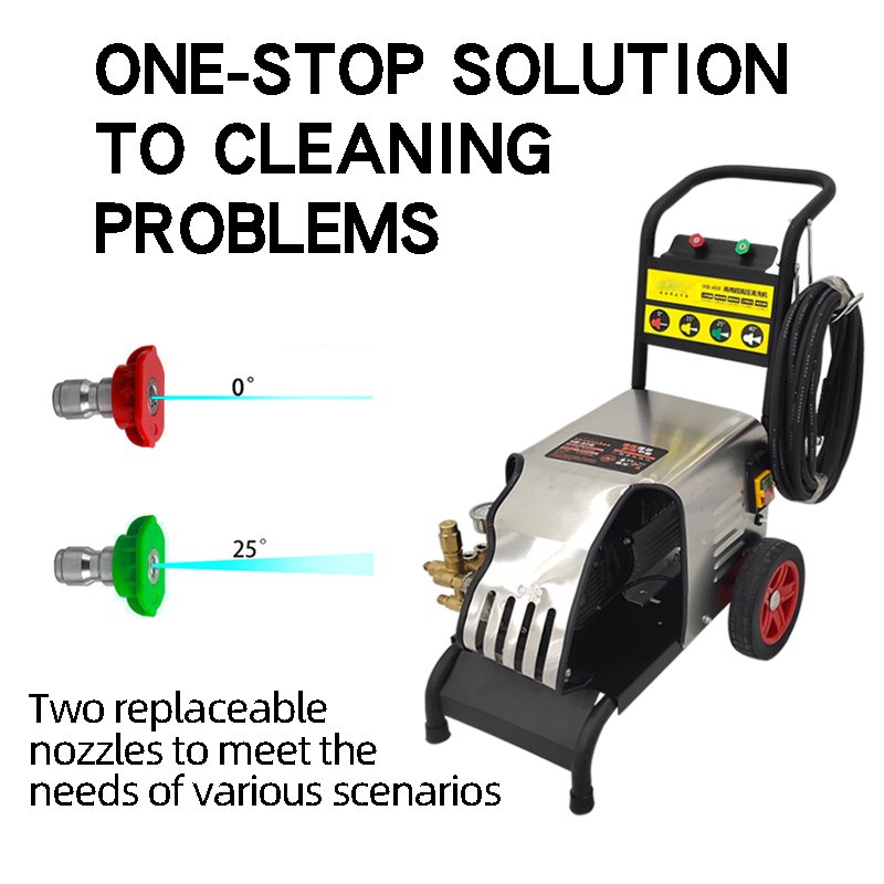 High pressure electrical washer with shell and wheel for car wash