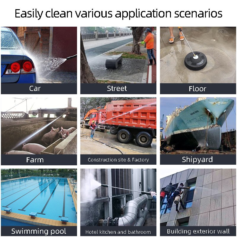 High pressure electrical washer with shell and wheel for car wash