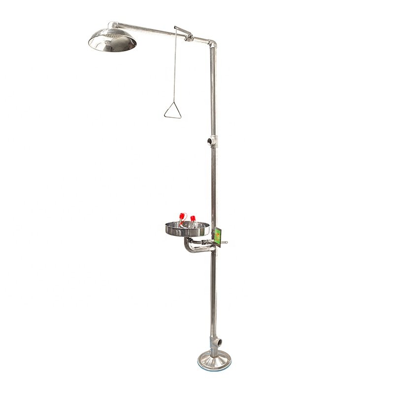 Emergency Shower And Eyewash 304 Stainless Steel Composite safety Eyewash Station ANSIZ358.1-2014 Standard