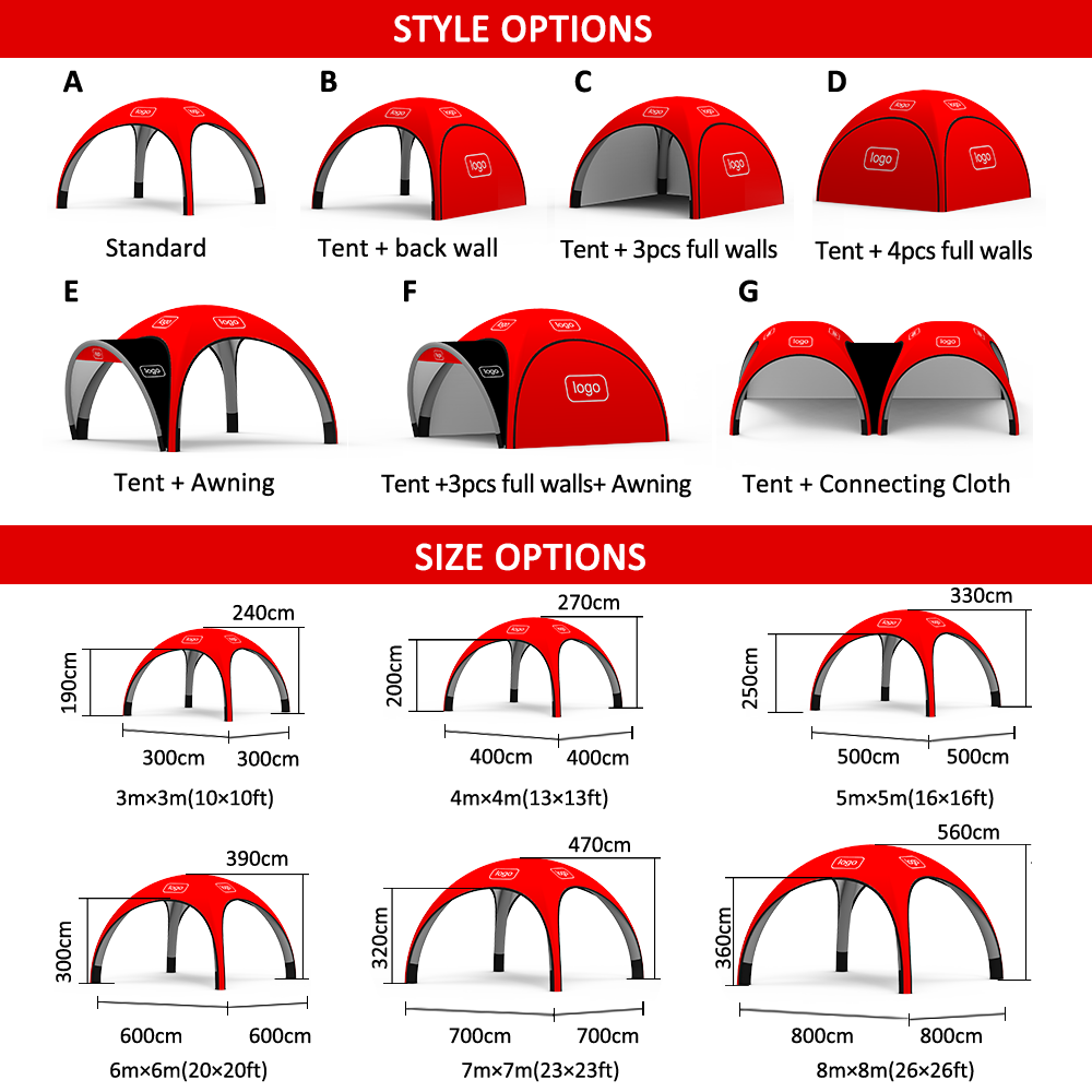 Brand Advertising Removable Roof Sealed Structure Inflatable Gazebo Air Dome Tent Outdoor Inflatable Event Tent For Sports Races