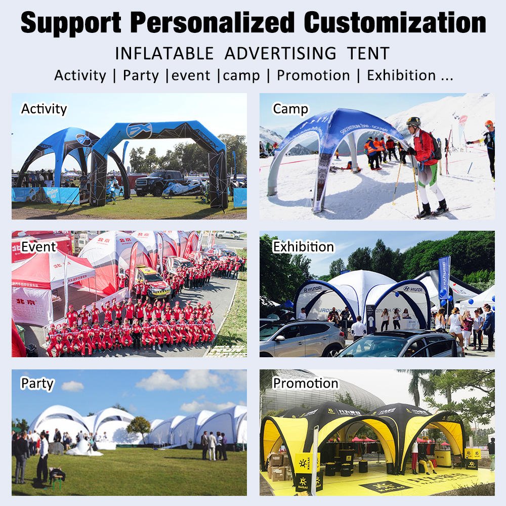 Brand Advertising Removable Roof Sealed Structure Inflatable Gazebo Air Dome Tent Outdoor Inflatable Event Tent For Sports Races