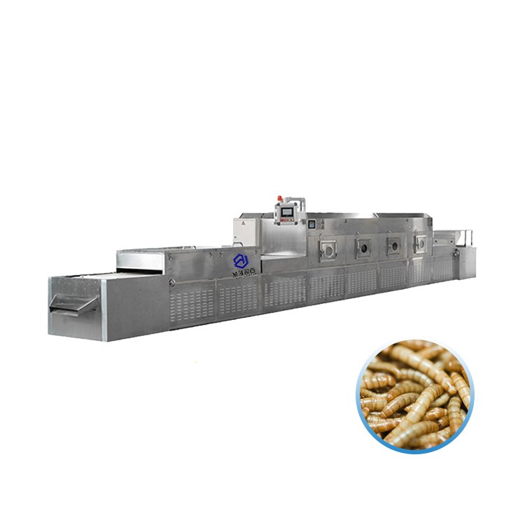 Industrial Commercial Tenebrio Microwave Dryer Edible Worm Mesh Belt Microwave Dehydrator Black Soldier Fly Microwave Dryer