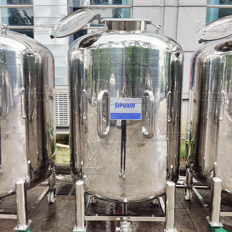 SPX 1000L milk emulsion essence mayonnaise juice sealed storage tank with CIP cleaning ball