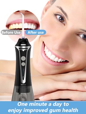 H2ofloss 2024 New 300ml Dental Irrigator Home Use IPX7 Waterproof Water Flosser for Teeth Cleaning