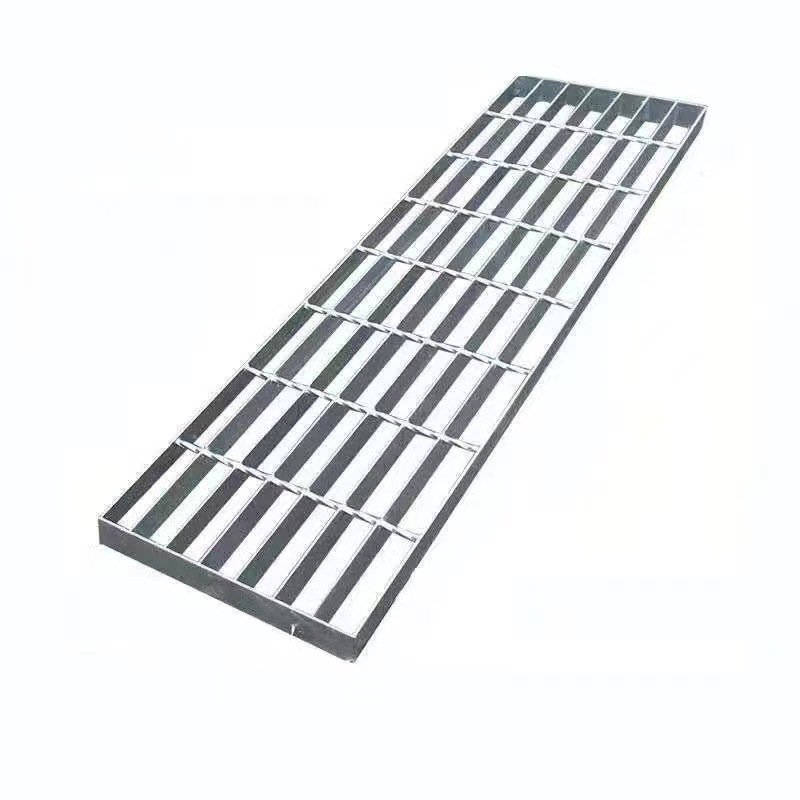 Metal Steel Sidewalk Rainwater Drain Drainage Grate Cover Welded Galvanized Tooth Terrace Ramp Canal Grating For Bridge Road