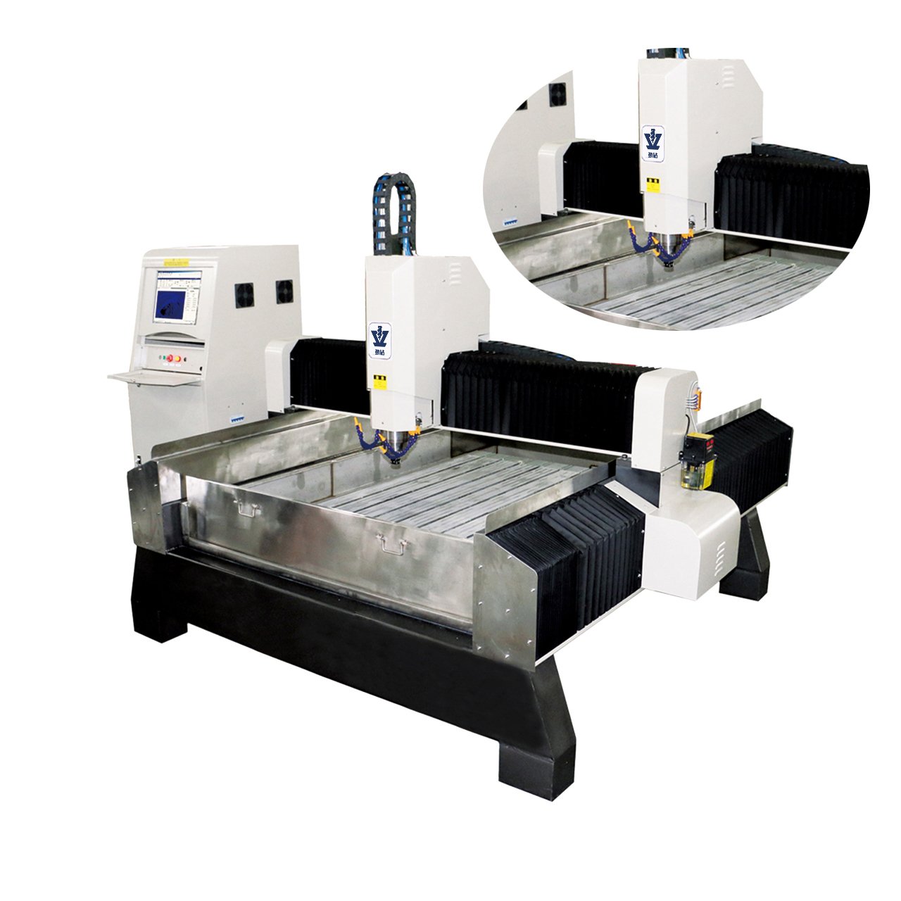 Jinzuan 2024 Hot Style Double Heads 3 Axis Stone Machinery