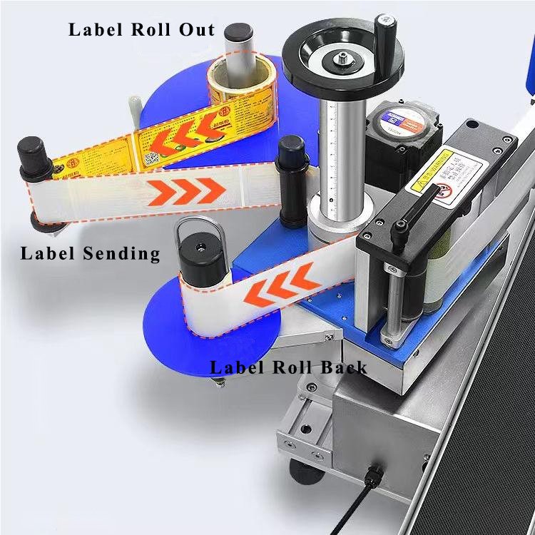 automatic desktop small round pet can bottle self-adhesive labeling machine