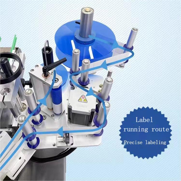 automatic desktop small round pet can bottle self-adhesive labeling machine