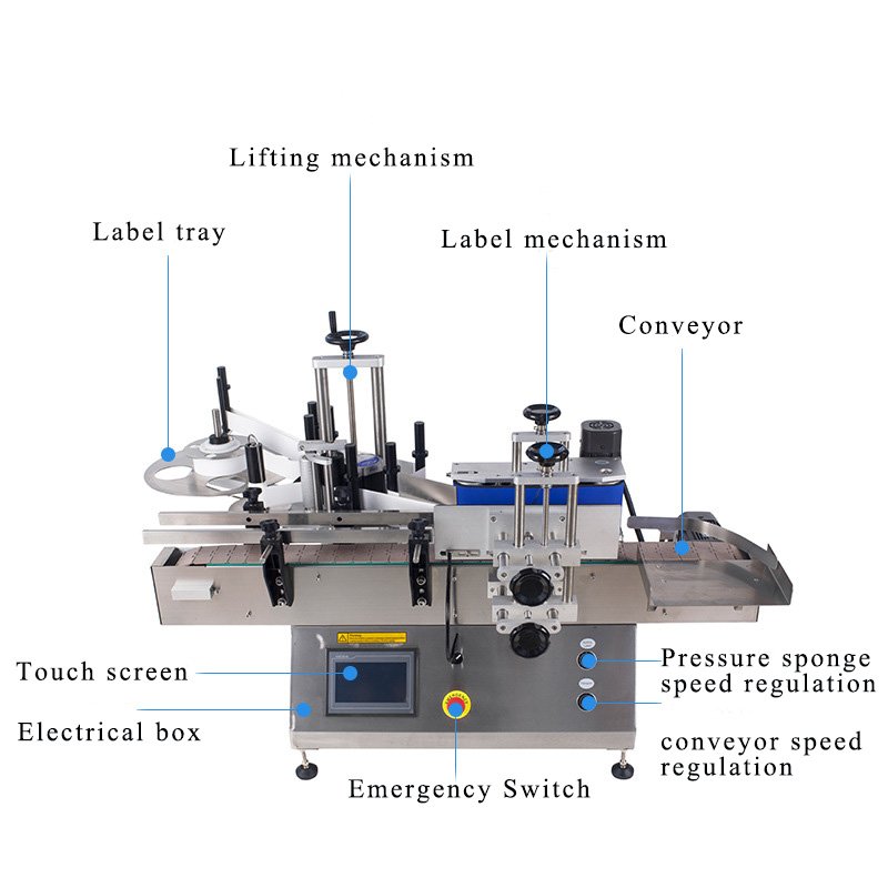 automatic desktop small round pet can bottle self-adhesive labeling machine