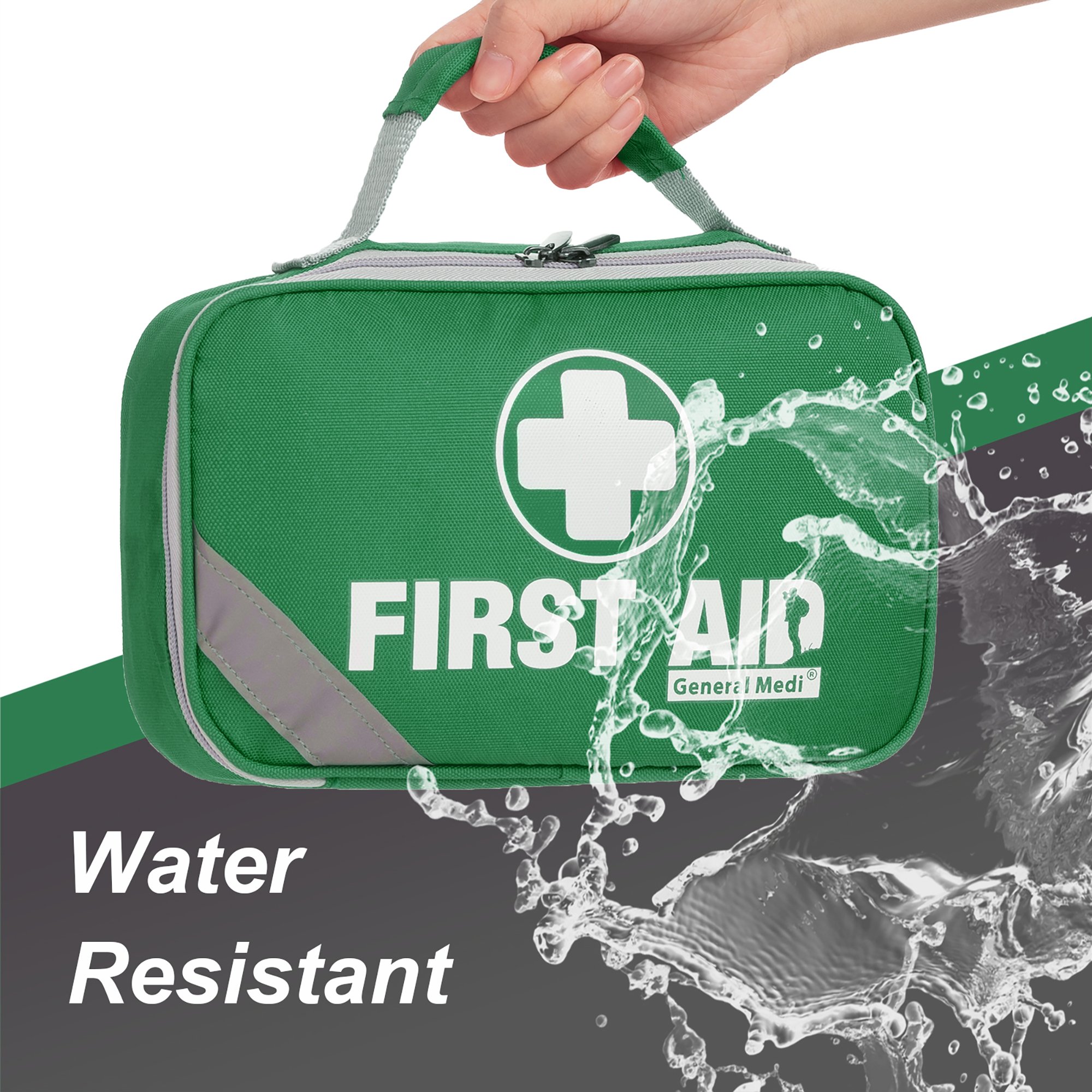 BS8599 258 Pieces Green Waterproof Emergency Convenient Survival First Aid Kit First Aid Kit Home