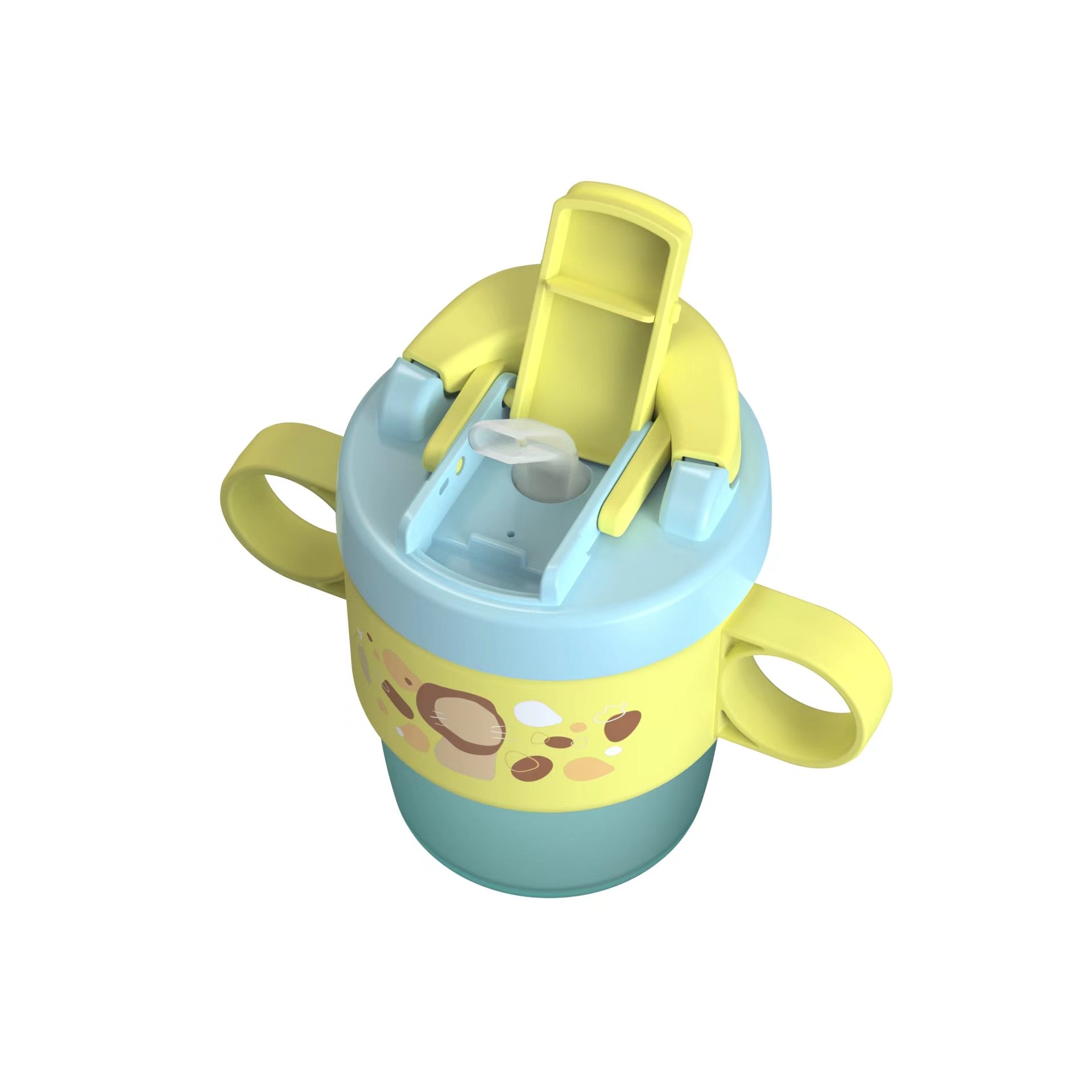Kid water bottle with straw Eco friendly material