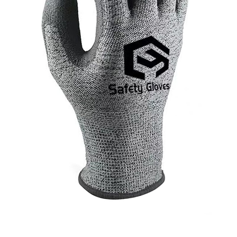 CHUANGYING Cut Resistant 13 Gauge Hppe Gloves with PU Coated Cut Proof Gloves for glass and other construction industrial