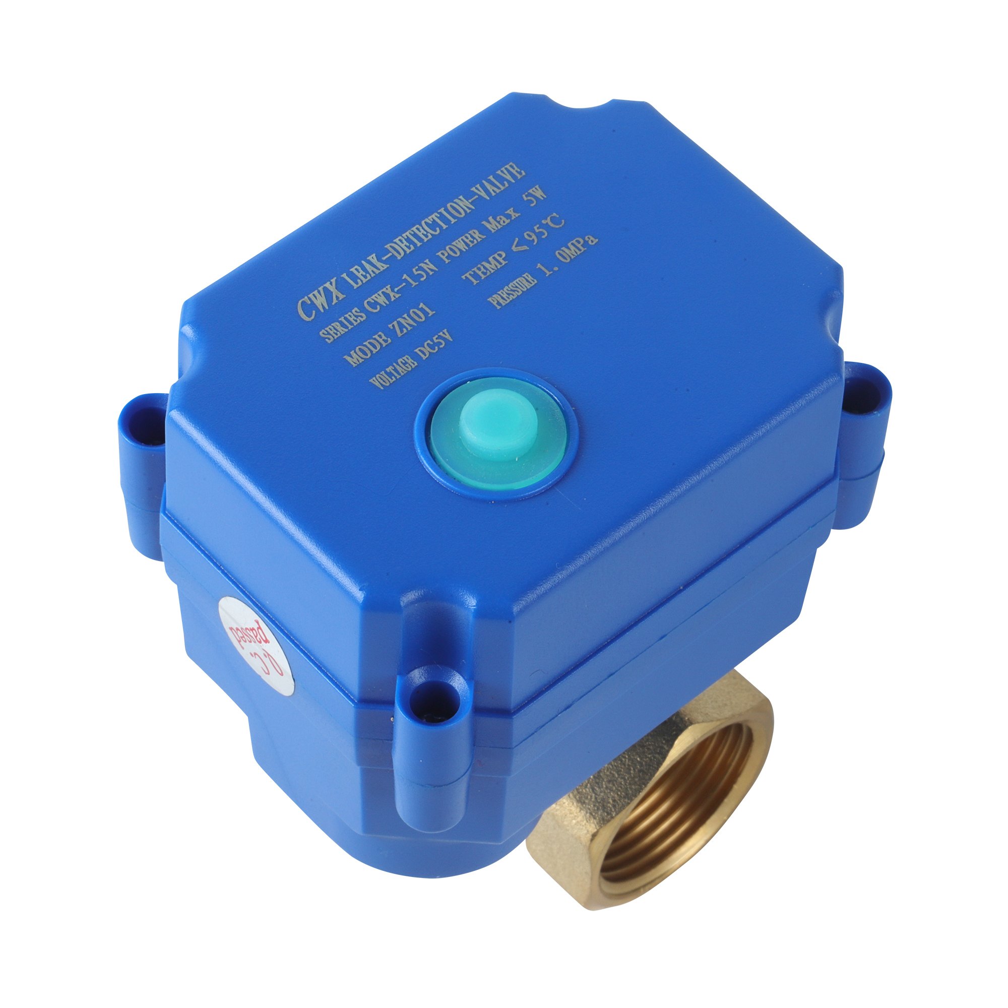 solenoid water valve DN15 (1/2 inch) smart water leak detector system and 2pc 6-Meter high sensitive water sensors for leaks
