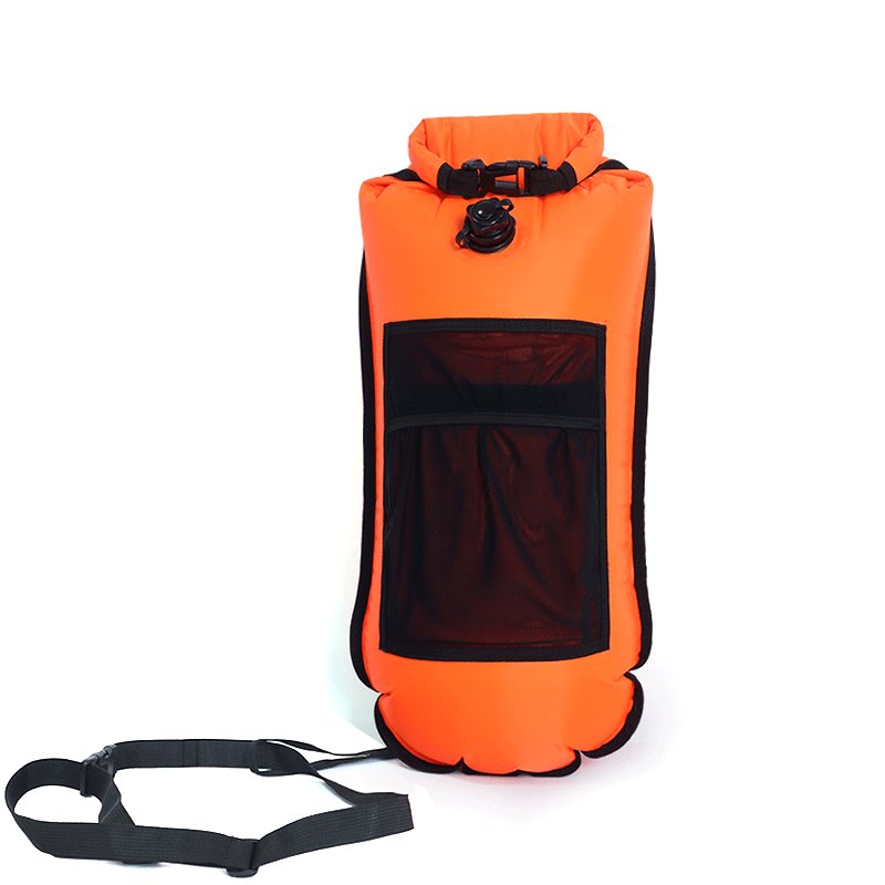 Swim Buoy with Waterproof Big Dry Bag Inside Lake Swim safe Tow Behind Floats Buoy Bag Custom Inflatable