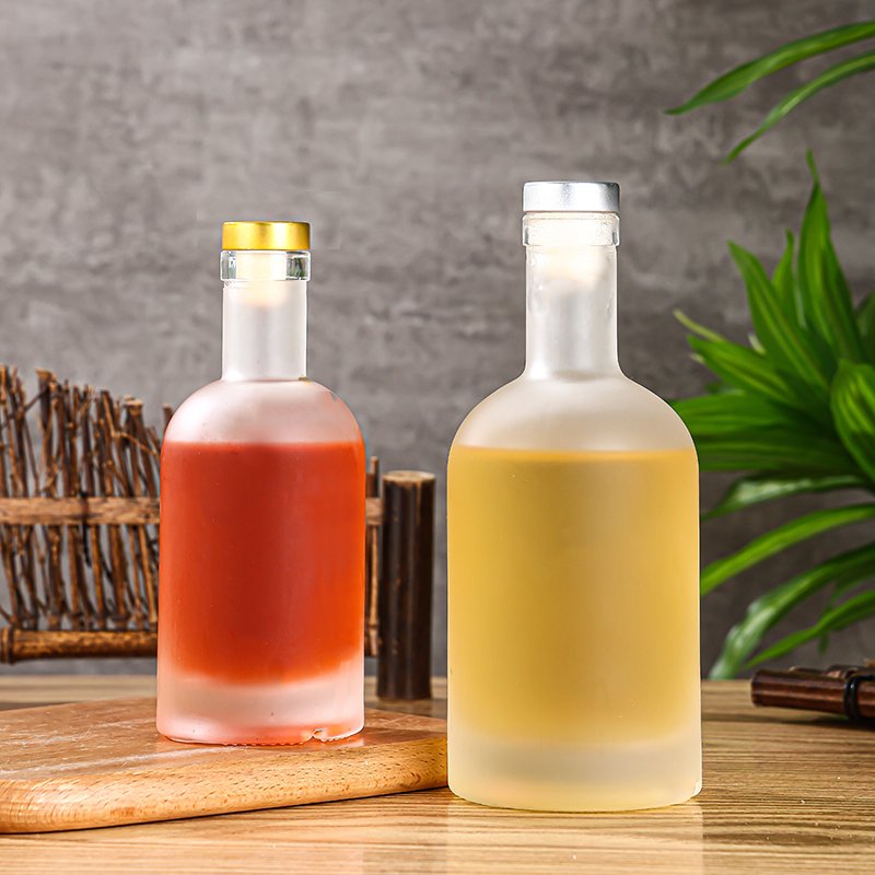 Custom100ml 200ml 500ml 750Ml Fancy Liquor Glass Bottle For Whiskey Bourbon Gin Liquor Glass bottle