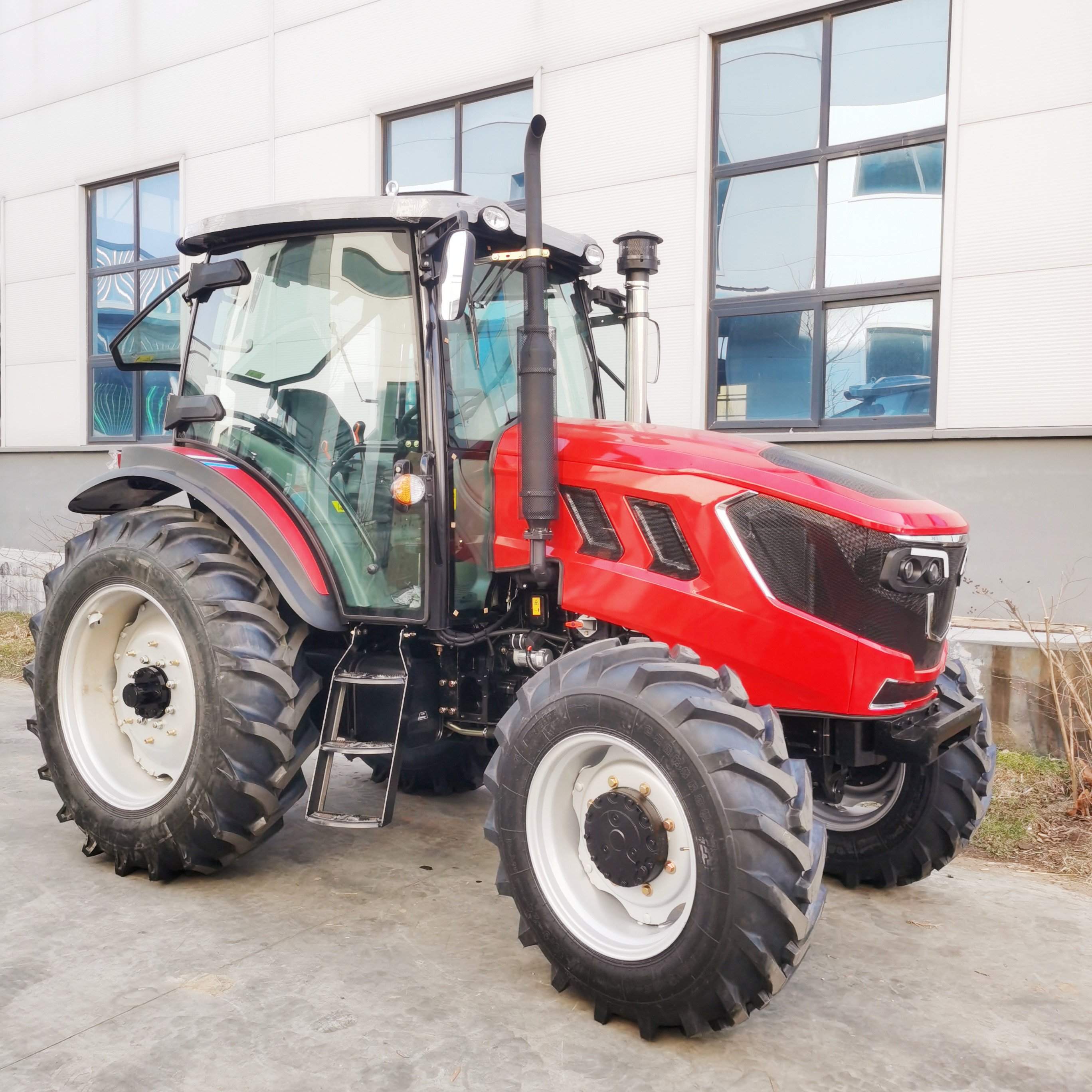 70 hp farming 4 x 4 wheel drive compact tractor with cabin and PTO post hole digger price made in china by JIULIN international