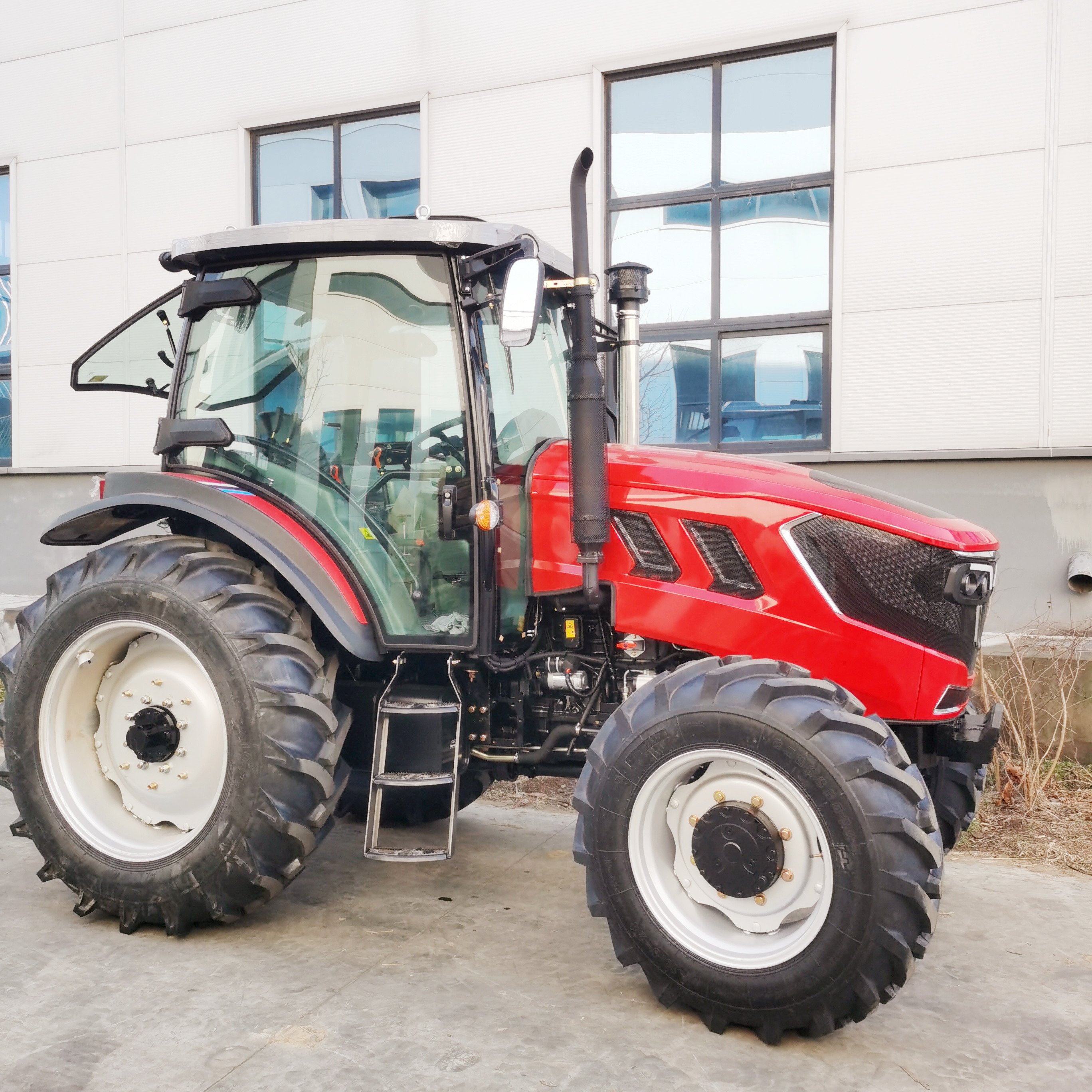 70 hp farming 4 x 4 wheel drive compact tractor with cabin and PTO post hole digger price made in china by JIULIN international