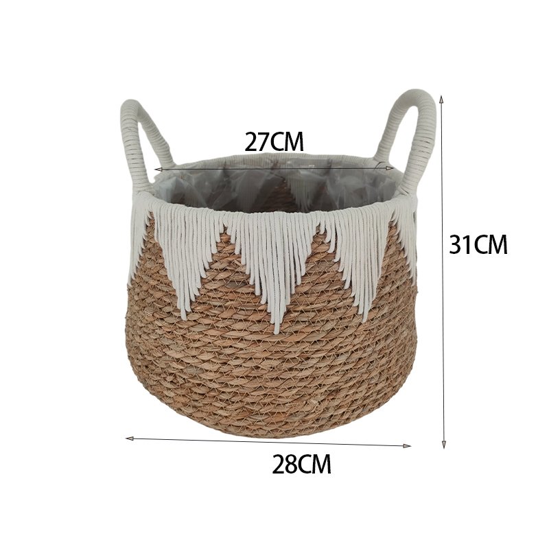 Low Price Eco-Friendly Grass Opened Weaving Basket Woven Storage Baskets