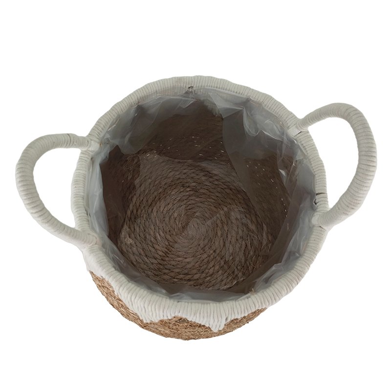 Low Price Eco-Friendly Grass Opened Weaving Basket Woven Storage Baskets