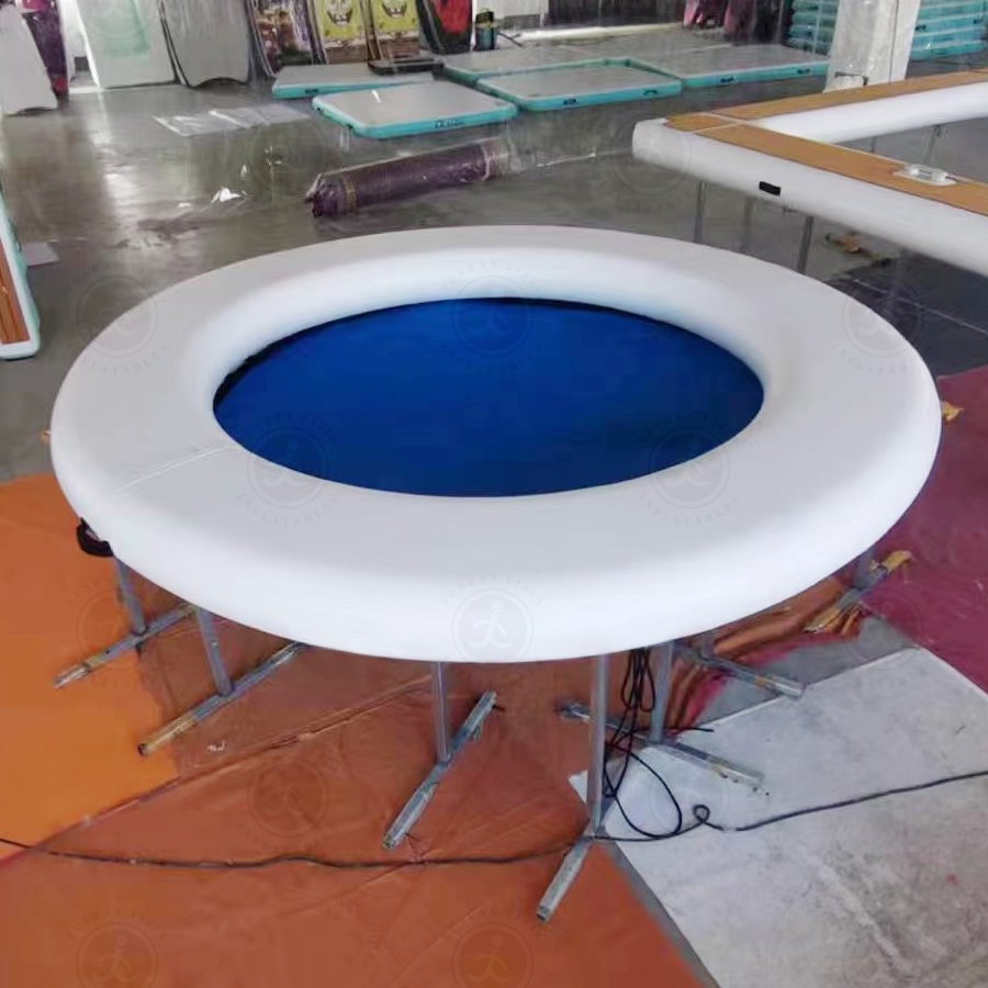 Yijia Inflatable Portable Round Sunchill Floats Water Floating Hammock Marine Air Sun Pad