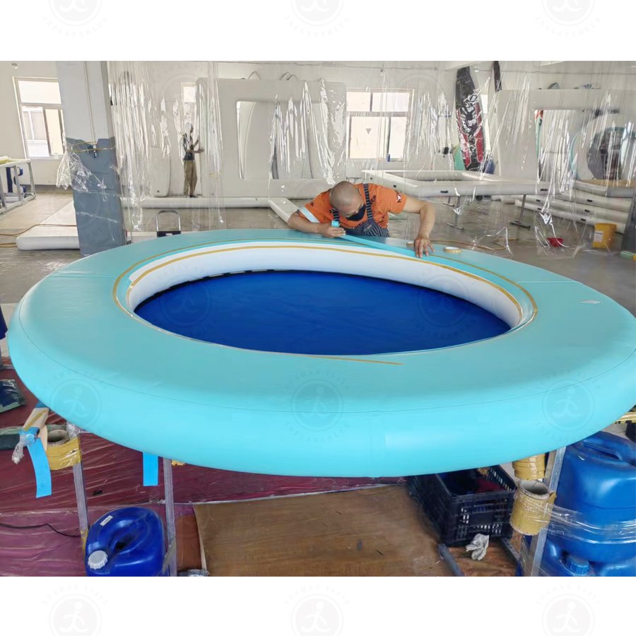 Yijia Inflatable Portable Round Sunchill Floats Water Floating Hammock Marine Air Sun Pad