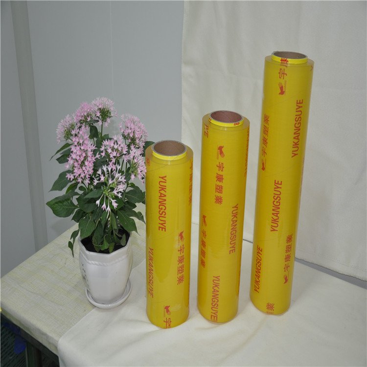 Film Packaging Seal water Proof PE Roll Supplier Food Grade Film Wrap Food Safety 3000m Packing Plastic PVC Film Wrap Food Cling