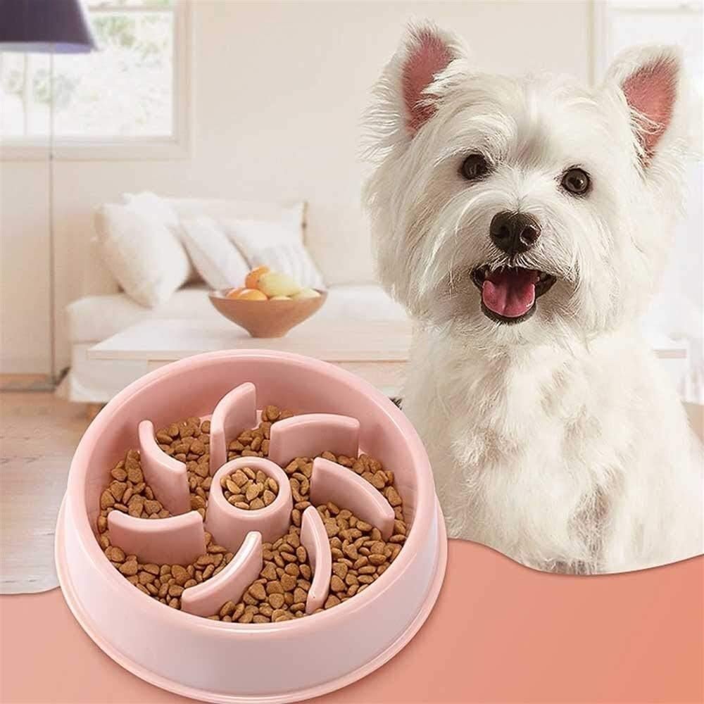 Pet anti-choking dog bowl slow-feeding bowl slow-feeding device non-slip durable dog bowl pet supplies