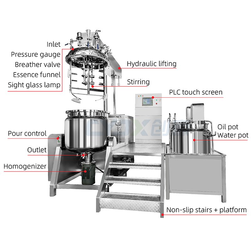 CYJX mayonnaise production line Mayonnaise Vacuum Homogenizing Emulsifying Mixer Industrial Mayonnaise Making Machine