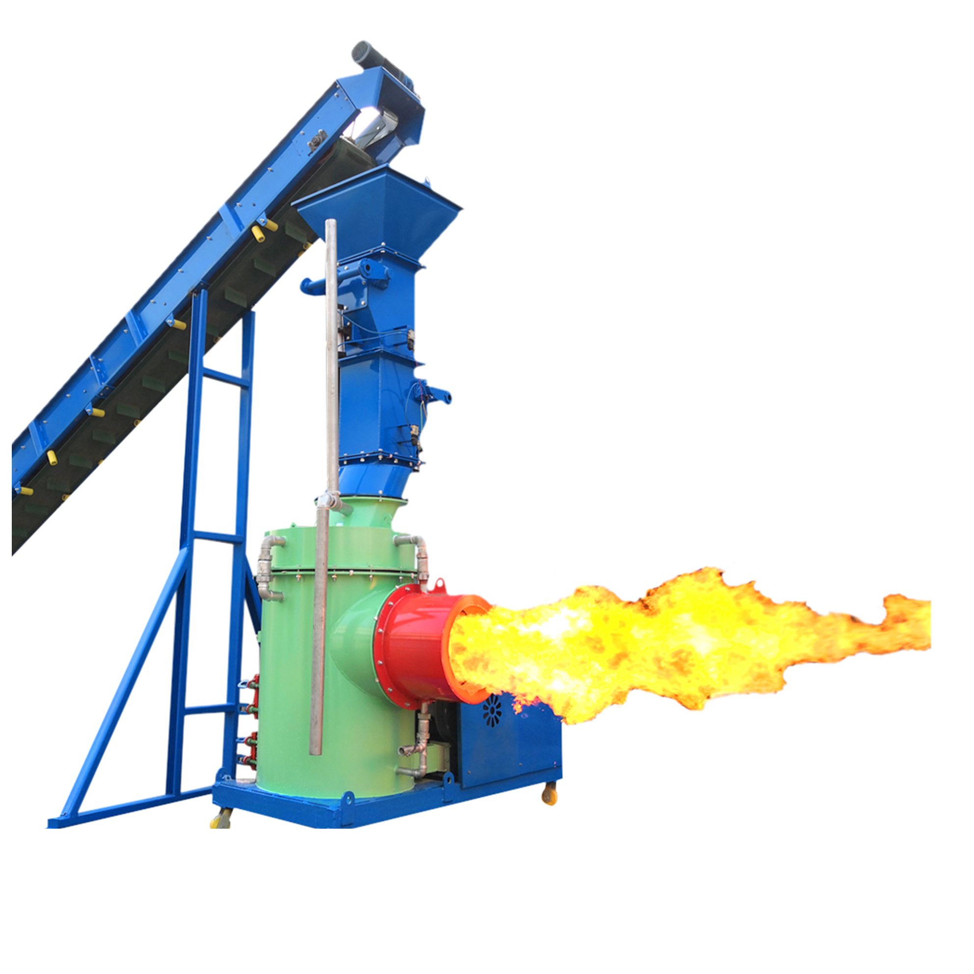 Haiqi Biomass Wood Chips Pellet Burner Gasifier Furnace Connect with Water Boiler