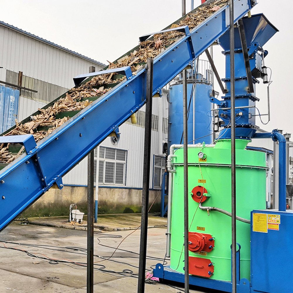 Haiqi Biomass Wood Chips Pellet Burner Gasifier Furnace Connect with Water Boiler