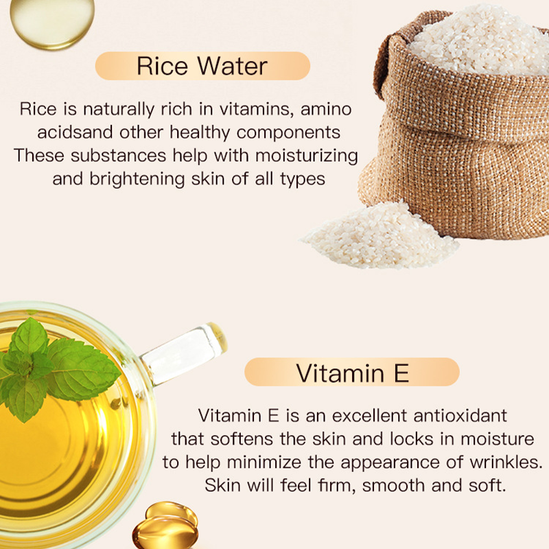 Hyaluronic Acid Face Cream with Rice Water Vitamin E Moisturizing Skin Care Product